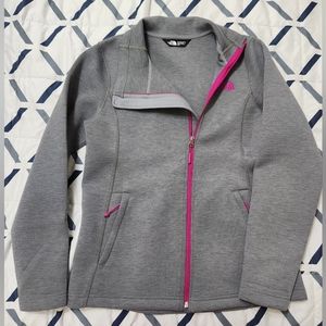 The North Face Gray Fuchsia Full-Zip Soft Shell women Jacket M